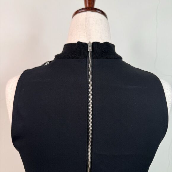 ALC Womens Sleeveless Top Black Camo Lace Mesh Size 0 Edgy Goth Witchy Designer - Picture 8 of 13